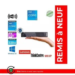 Lenovo Mini ThinkCentre M93P Intel CORE I5-320Go HDD- 8Go RAM-WIFI - Remis à neuf