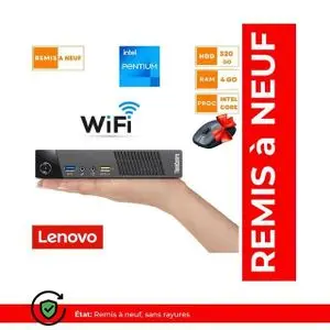 Lenovo Mini ThinkCentre M93P Intel CORE -320Go HDD- 4Go Ram-WIFI - Remis à neuf