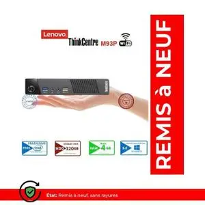 Lenovo Mini ThinkCentre M93P Intel PEINTUM -320Go HDD- 4Go Ram-WIFI - Remis à neuf