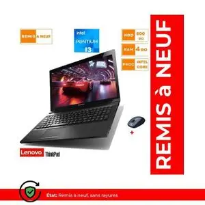 Lenovo PC PORTABLE Essential B50-30 15.6-inch Notebook (Black) - Intel i3 - 4Go RAM - 500Go HDD - 15,6" HD - AZERTY -GARANTIE 6 MOIS- (Remis à Neuf)