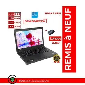 Lenovo ThinkPad X240-Intel Core i5 -5eme génération-RAM 8Go-HDD 250Go -REMIS A NEUF/