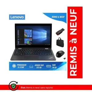 Lenovo ThinkPad L390 – 13.3” – Core i5 8ème Gén – 16GB RAM – 512GB SSD – AZERTY (Remis à neuf)