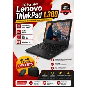 Lenovo Notebook ThinkPad L380 YOGA  i7–8550U-8Go-256Go SSD-AZERTY-GARANTIE DE 6MOIS -REMIS A NEUF