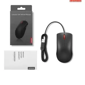 Lenovo souris filaire 120 avec Fil 1,7m optique capteur LED 1600DPI super Confort