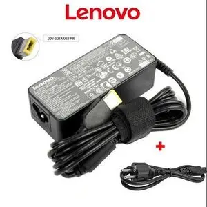 Lenovo Chargeur pc portable USB ORIGINAL avec Câble secteur 20V-65 Watt-3.25A (Neuf)