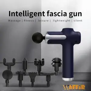 Lenovo Pistolet de Massage Percussion Silencieuse, 8 modes de massage, Rechargeable, Massage Gun professionnel, pour les athlètes, les jambes GRAY TP