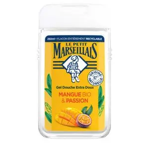 Le Petit Marseillais Gel Douche Extra Doux Bio à la Mangue &amp; au Fruit de la Passion, 250 ml