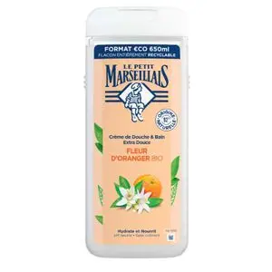 Le Petit Marseillais Crème de Douche Extra Douce Fleur d’Oranger Bio, 650ml