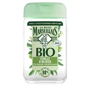 Le Petit Marseillais Gel Douche Rafraîchissant Bio à la Feuille d’Olivier, 250 ml