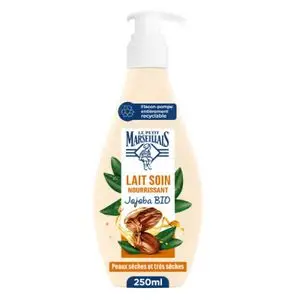 Le Petit Marseillais Lait Soin Nourrissant à l’Huile de Jojoba, 48h d’hydratation, 250ml