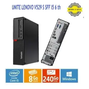 Lenovo Ordinateur de Bureau  V520s SFF    I5 6 th  256 SSD 8 Go RAM