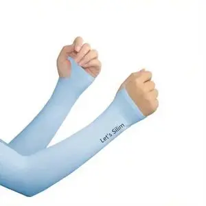Lets Slim Manches de sport chaudes, protection solaire et gants anti-UV bleu