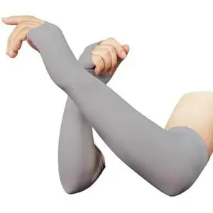 Lets Slim Manchons de protection solaire UV avec trou pour le pouce pour Sports gris