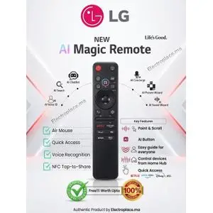 LG Télécommande NEW 2024 et plus AI Magic Remote – 100% Originale &amp; Vérifiée avec IA Voice
