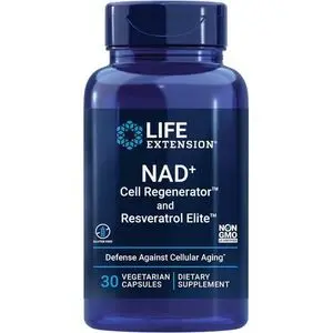 Life Extension Régénérateur cellulaire NAD+ et resvératrol, Nicotinamide riboside, 30 capsules