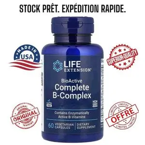 Life Extension BioActive Complete B-Complex, 60 Vegetarian Capsules