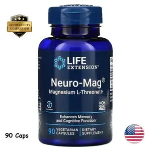 Life Extension Neuro-Mag, L-threonate de magnesium, Magtein - 90 capsules végétariennes