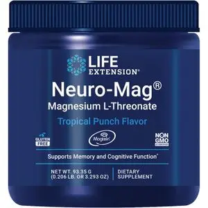 Life Extension Neuro-Mag Magtein Magnésium L-thréonate en poudre saveur (Tropical Punch) -  93,35 g