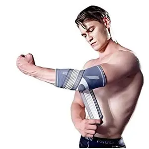 Live Up Coudière avec Bandage Élastique Réglable | Soutien Coude &amp; Avant-Bras | Compression Confortable
