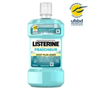 Listerine Bain de Bouche, Fraîcheur Goût Plus Léger, 250ml