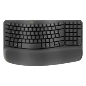 Logitech CLAVIER Wave keys Bluetooth Wireless ergonomic keyboard-GRAPHITE-FRA-2.4GHZ/BT 12 Mois