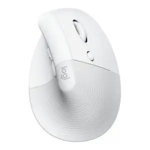 Logitech Lift Vertical Ergonomic Mouse - OFF-WHITE/PALE GREY - 2.4GHZ/BT - 12M