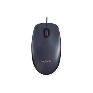 Logitech M90 Souris Filaire USB, Suivi Optique 1000 PPP, Ambidextre, Compatible avec PC/Mac/Portable - Gris