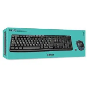Logitech MK270 Combo Clavier et Souris Sans Fil pour Windows, disposition française, Sans Fil 2,4 GHz, Souris Compacte, 8 Multidispositfs et Raccourcis Touches, Piles 2 Ans, PC et ordinateur portable - AZERTY