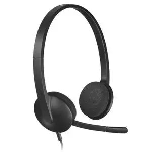 Logitech H340 Casque Filaire, Ecouteurs Stéréo avec Micro Rotatif Anti-Parasites, USB, PC/Mac/Portable/Chromebook - Noir