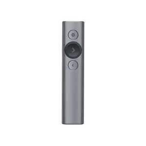 Logitech Spotlight Télécommande de Présentation sans Fil, Bluetooth et 2,4 GHz avec Nano-Récepteur USB, Pointeur Laser, Commandes de Diaporama, Portée de 30M, Minuterie Réglable, PC/Mac/Android - Gris