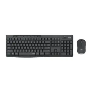 Logitech MK295 Silent ensemble souris et clavier sans fil avec technologie SilentTouch, pavé numérique taille standard, réactivité instantanée sans fil, 90% de bruit en moins, AZERTY Français - Gris
