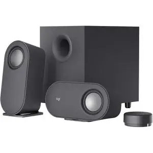 Logitech Enceintes Bluetooth Z407 pour ordinateur - subwoofer, basses 20 watts, contrôle sans fil, son immersif, portable, entrées multiples, enceintes compactes à double position, batterie, USB