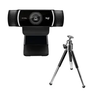 Logitech C922 Pro Stream webcam, Full HD 1080P, streaming, enregistrement et appels vidéo - Twitch, YouTube, Microsoft Teams, Google Meet, Zoom, double micro stéréo, PC/ordinateur portable