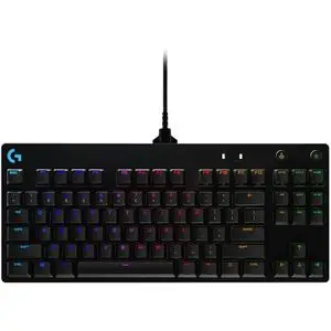 Logitech G Pro Clavier de gaming mécanique ultra portable Tenkeyless Design, câble micro USB détachable, 16,8 millions de couleurs LIGHTSYNC RGB Backlight Keys - NOIR
