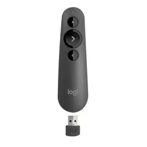 Logitech R500s de classe 1 Bluetooth et USB Télécommande de présentation laser/ Télécommande de présentation - Compatibilité universelle, portée de 20 m, personnalisable - Gris foncé