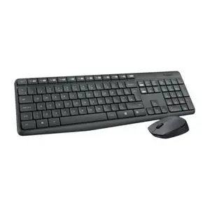 Logitech MK235 Combo Clavier et Souris Sans Fil pour Windows, Récepteur Sans Fil Unifying 2,4 GHz, 15 Touches FN, Pile Longue Durée, Compatible avec PC, Ordinateur Portable - AZERTY