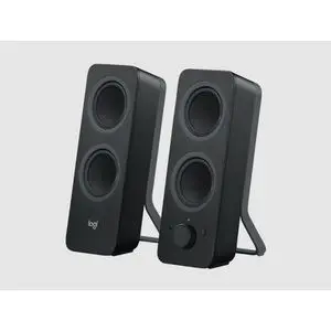 Logitech Z207 Système de Hauts-Parleurs Bluetooth pour PC, Son Stéréo, 10W en Puissance, Entrée Audio 3,5 mm, Multi-Dispositifs, Prise Casque EU/FR, Ordinateur/TV/Smartphone/Tablette - Noir
