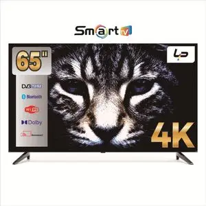 LP Téléviseur Smart TV 65 Pouces 4K UHD, Système Android 14.0, 3 Ports HDMI, 2 Ports USB, Connexion WiFi, Tuner Numérique DVB-T2/S2