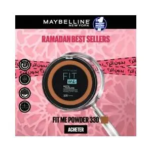 Maybelline Fit Me Matte and Poreless Pressed Powder 14g-330 TOFFEE