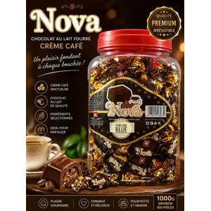 Macao Nova Chocolat au Lait Fourré Crème Café – Saveur Intense & Fondante