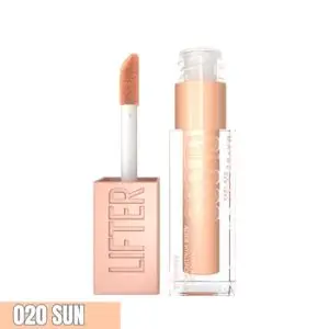 Maybelline Gloss à Lèvres Hydratant &amp; Brillance Instantanée - Enrichi en Acide Hyaluronique - Lifter Gloss - Teinte : 020 SUN