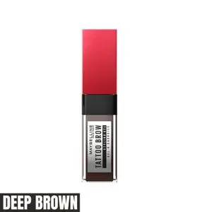 Maybelline Tattoo Studio Brow Styling Gel, Maquillage des sourcils à l'épreuve de l'eau - Tenue jusqu'à 3 jours - Teinte: DEEP BROWN