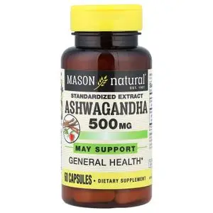 Mason Natural Ashwagandha, Extrait standardisé, 60 capsules