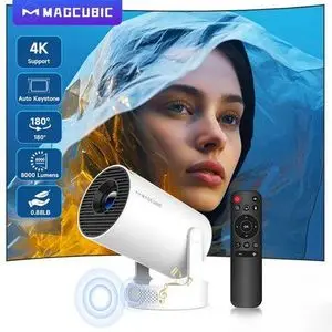 Magcubic Projecteur Magcubique HY300 Pro +, 4K Android 11 , Wifi 6,8000 LUMENS,1080P, 1280*720P, Home Cinéma, New projecteur 4K.
