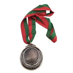 Medal Médaille bronze avec ruban aux couleurs du drapeau marocain