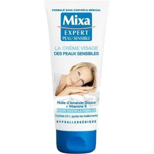 Mixa Crème Hydratante Visage-Peaux Sensibles-Huile d'Amande-100ml (Origine France)