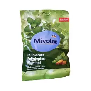 Mivolis Pastilles Gorge Eucalyptus Menthol Sans Sucre 75g