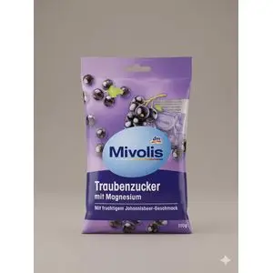 Mivolis Pastilles de Dextrose au Magnésium - Saveur Fruitée Cassis -  (100g)