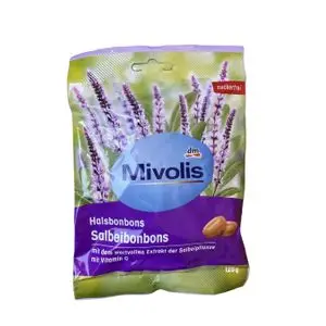 Mivolis Pastilles Gorge à la Sauge Sans Sucre Enrichies en Vitamine C 125g