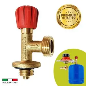 Mondial Adaptateur Bouteille Gaz Campingaz, ITALY - Robinet Gaz  Campingaz 3-6 kg, Sortie Gaz Standard, Raccord Gaz Camping